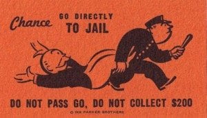 Monopoly card, Go To Jail